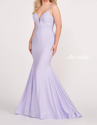 Ellie Wilde - Sleeveless V-neck Evening Gown