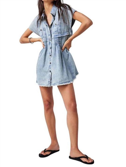 Free People - Ronnie Denim Mini Dress