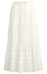 Mint Exclusives - Mila Embroidered Pintucked Skirt