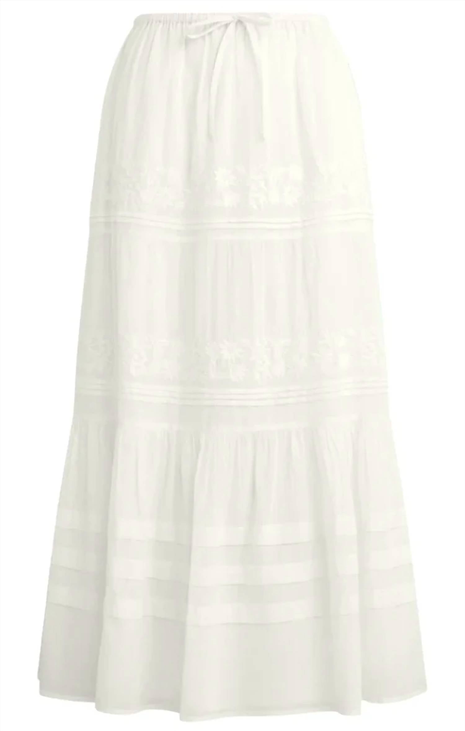 Mint Exclusives - Mila Embroidered Pintucked Skirt