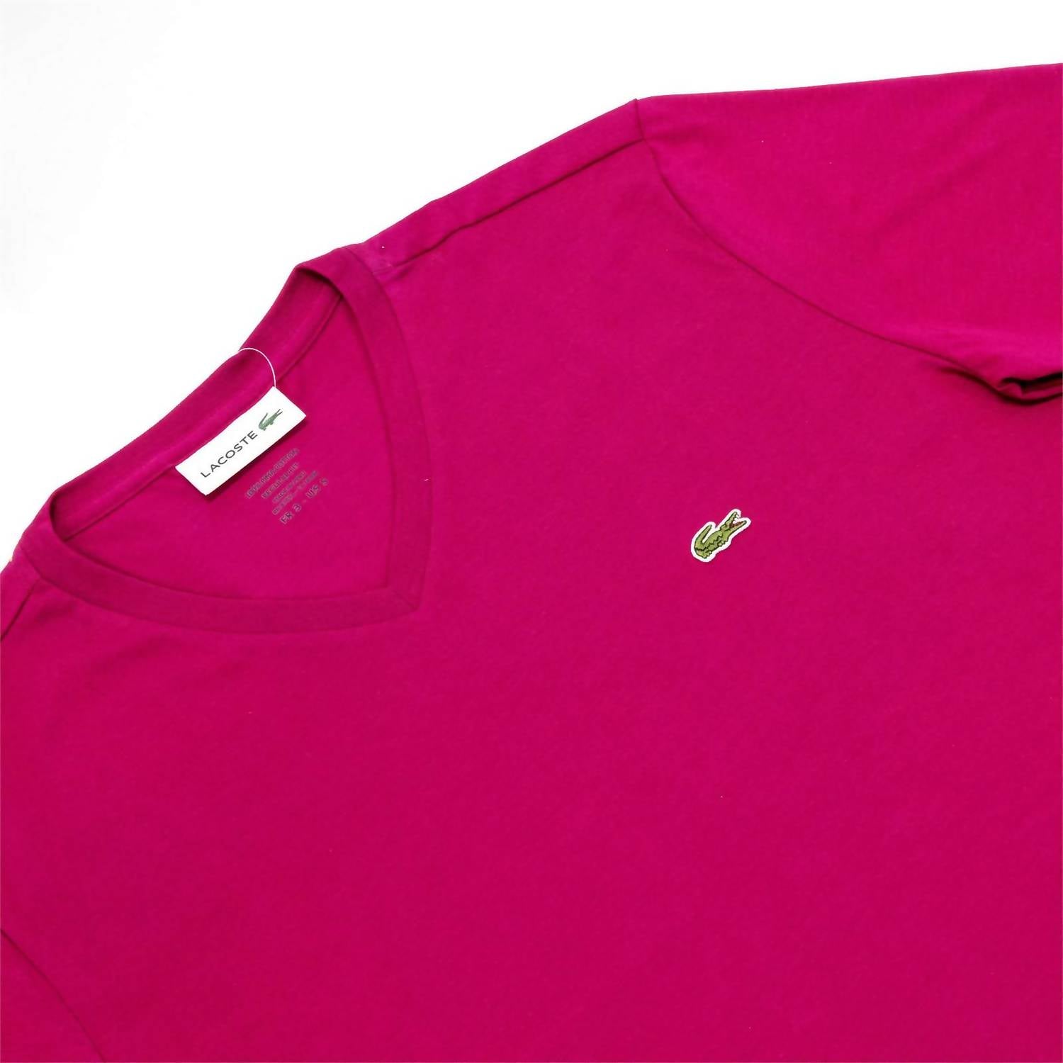 Lacoste - Men's Standard Short Sleeve Pima V-neck Tee
