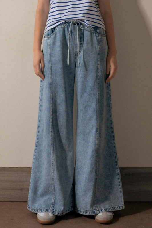 Trend:Notes - Wide-leg Denim Lounge Pants