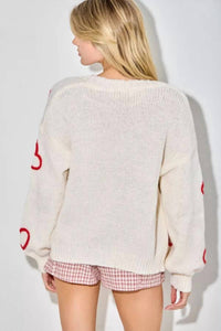 Baevely By Wellmade - Heart Cardigan