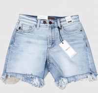 Judy Blue - Women's Kelsey Long Cut Off 2 Button Dad Shorts