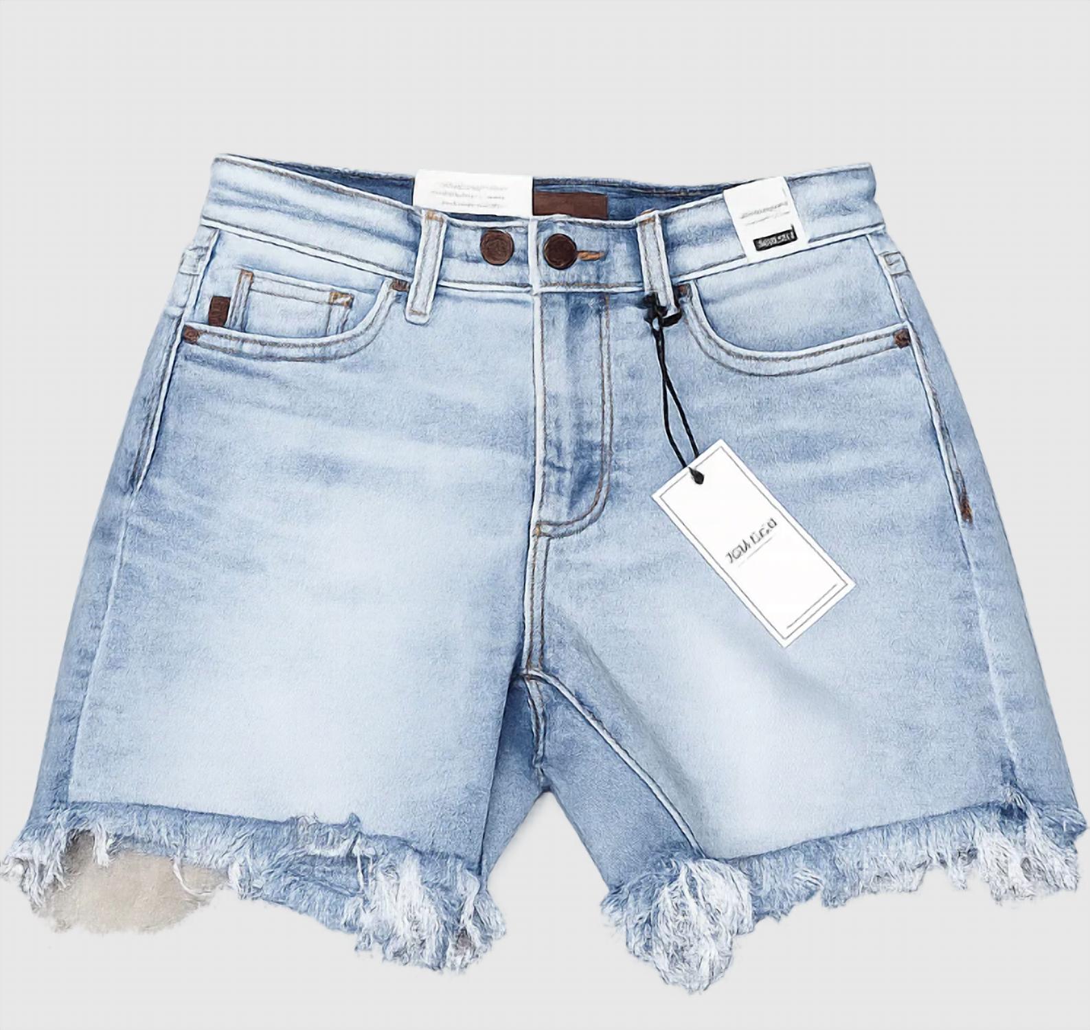 Judy Blue - Women's Kelsey Long Cut Off 2 Button Dad Shorts