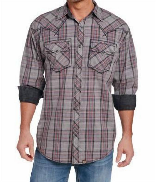 Cowboy Up - Long Sleeve Plaid Shirt