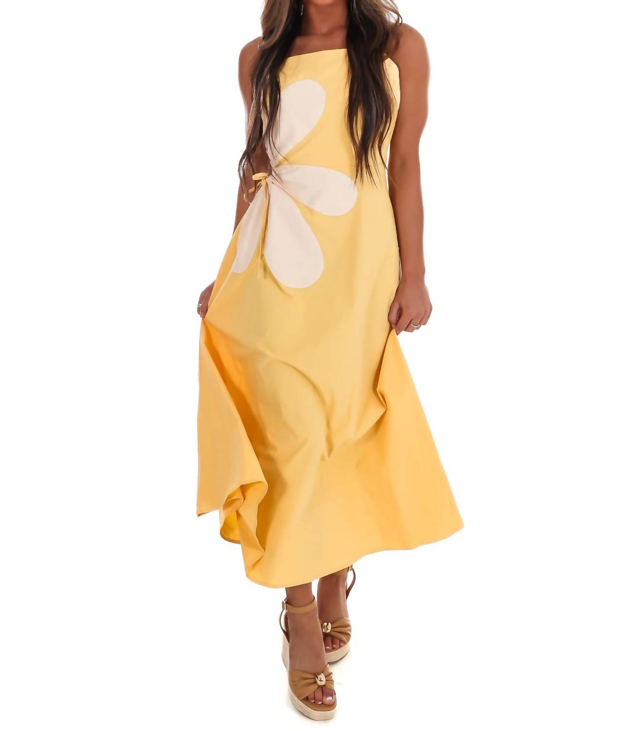 Very J - Women's Wildflower Wishes Floral Cut Out Midi Dress