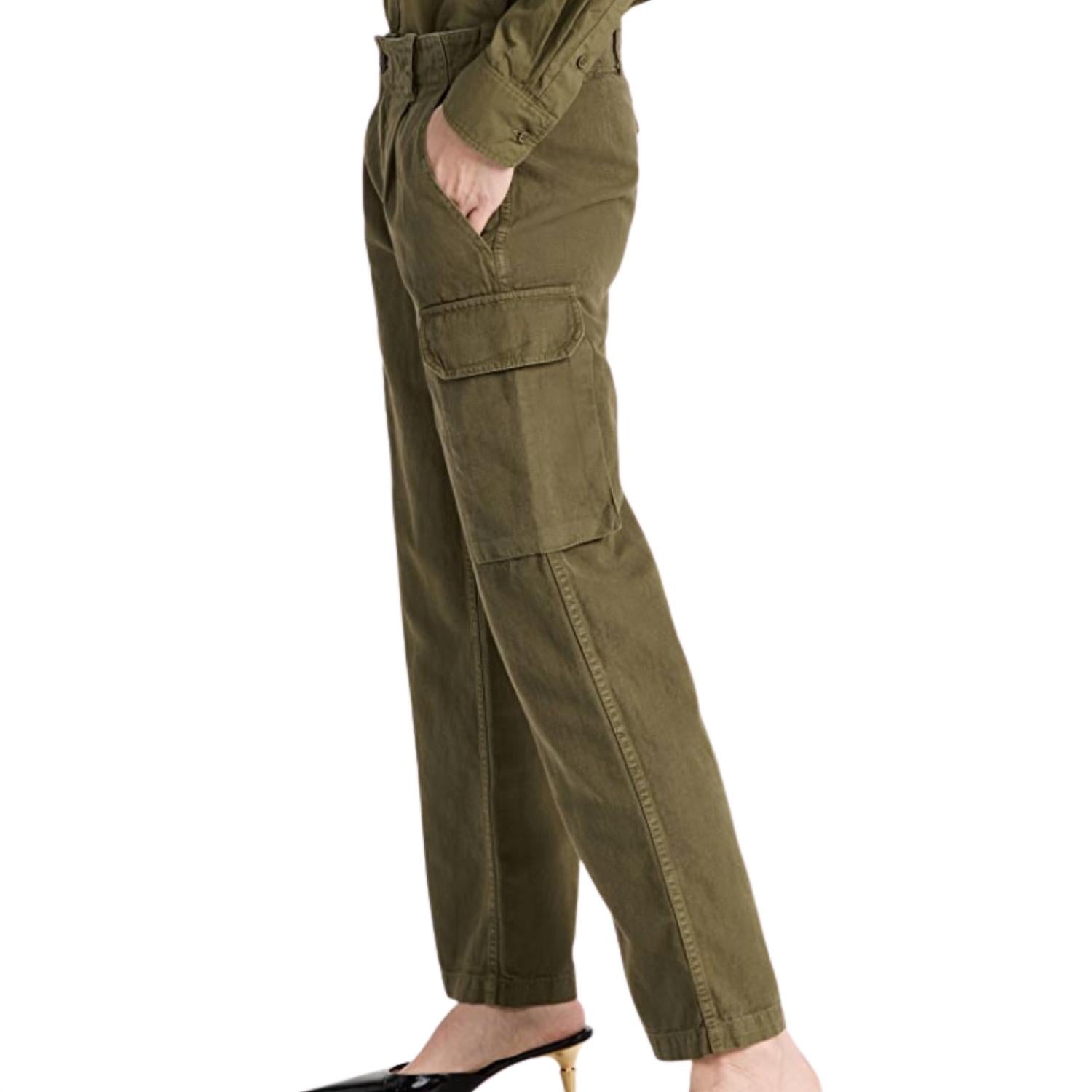 NILI LOTAN Yannic Cargo Pant in olive green - women's pants - view 4
