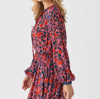 natalie martin Amelia Top in rose bandana - women's long sleeve top - alternate view