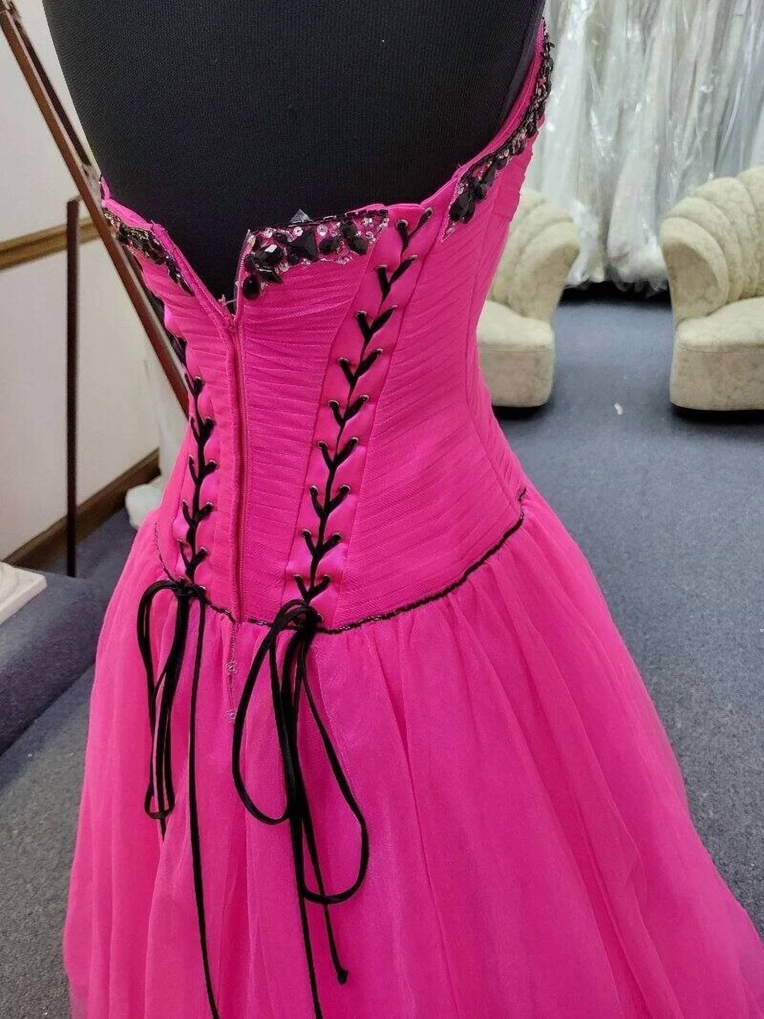 Precious Formals - Strapless Corset Lace-up Back Ballgown