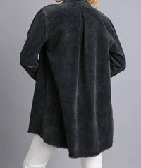 umgee Stone Wash Denim Dress - women's dress - detail view