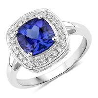 Diana M Jewels - Women's Cushion Natural Tanzanite Fashion Ring (2.26 Ct) - Classic Plus