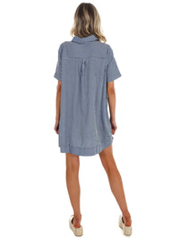 Day + Moon - Women's Up For Anything Striped Shirt Dress