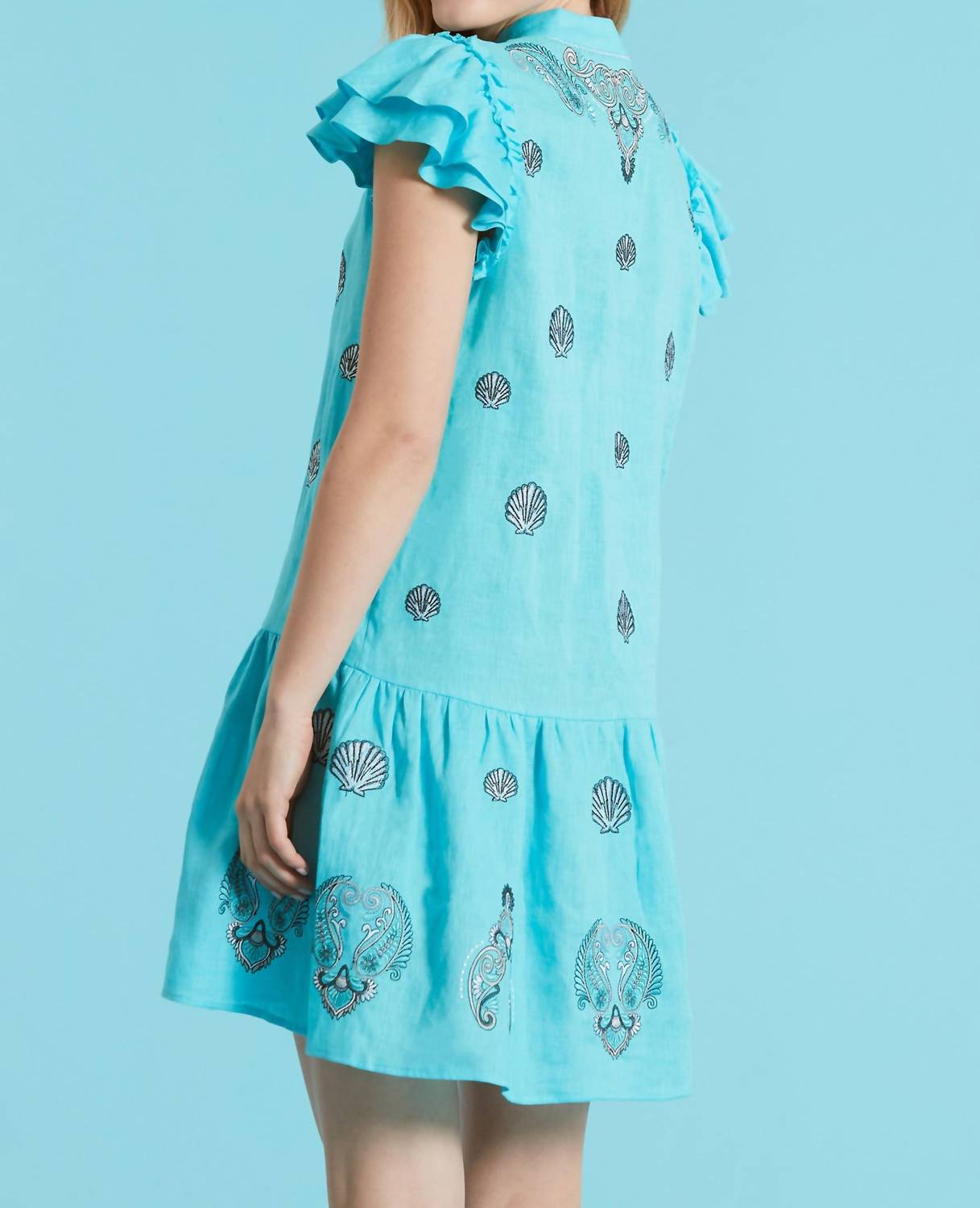Tyler Boe - Aimee Embroidery Linen Dress