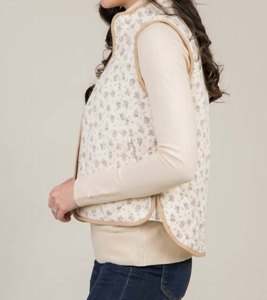 She + Sky - Quilted Flower Vest