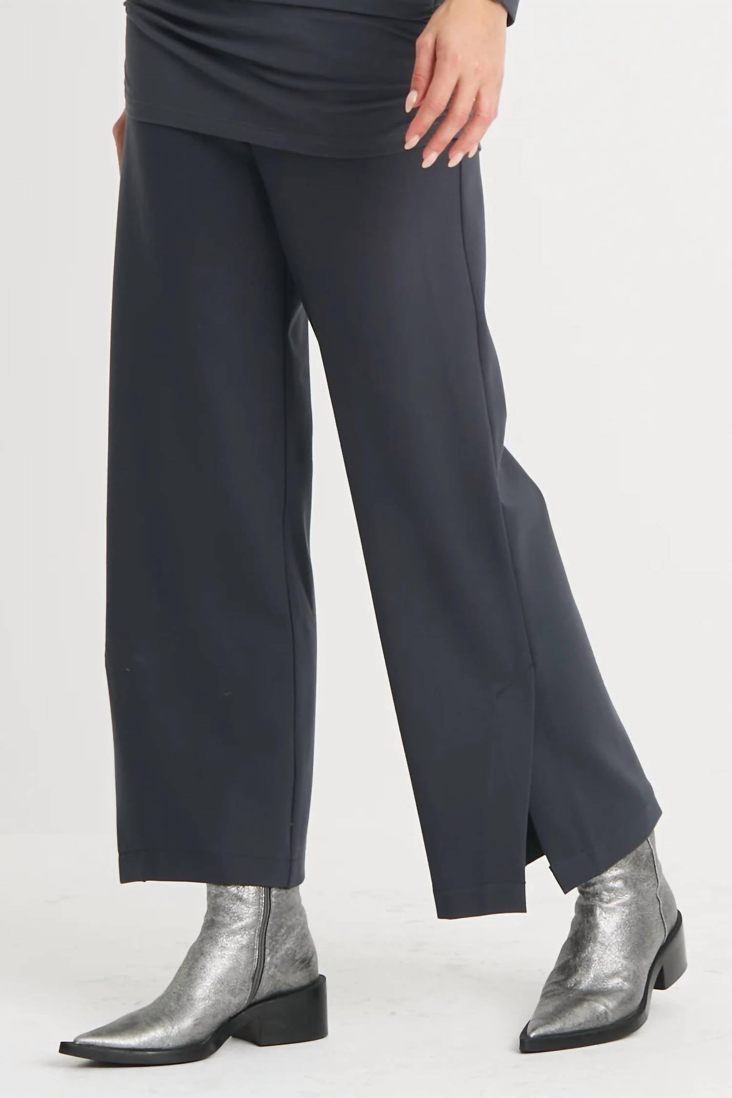 Planet By Lauren G. - SCUBA SIDE SLIT PANT