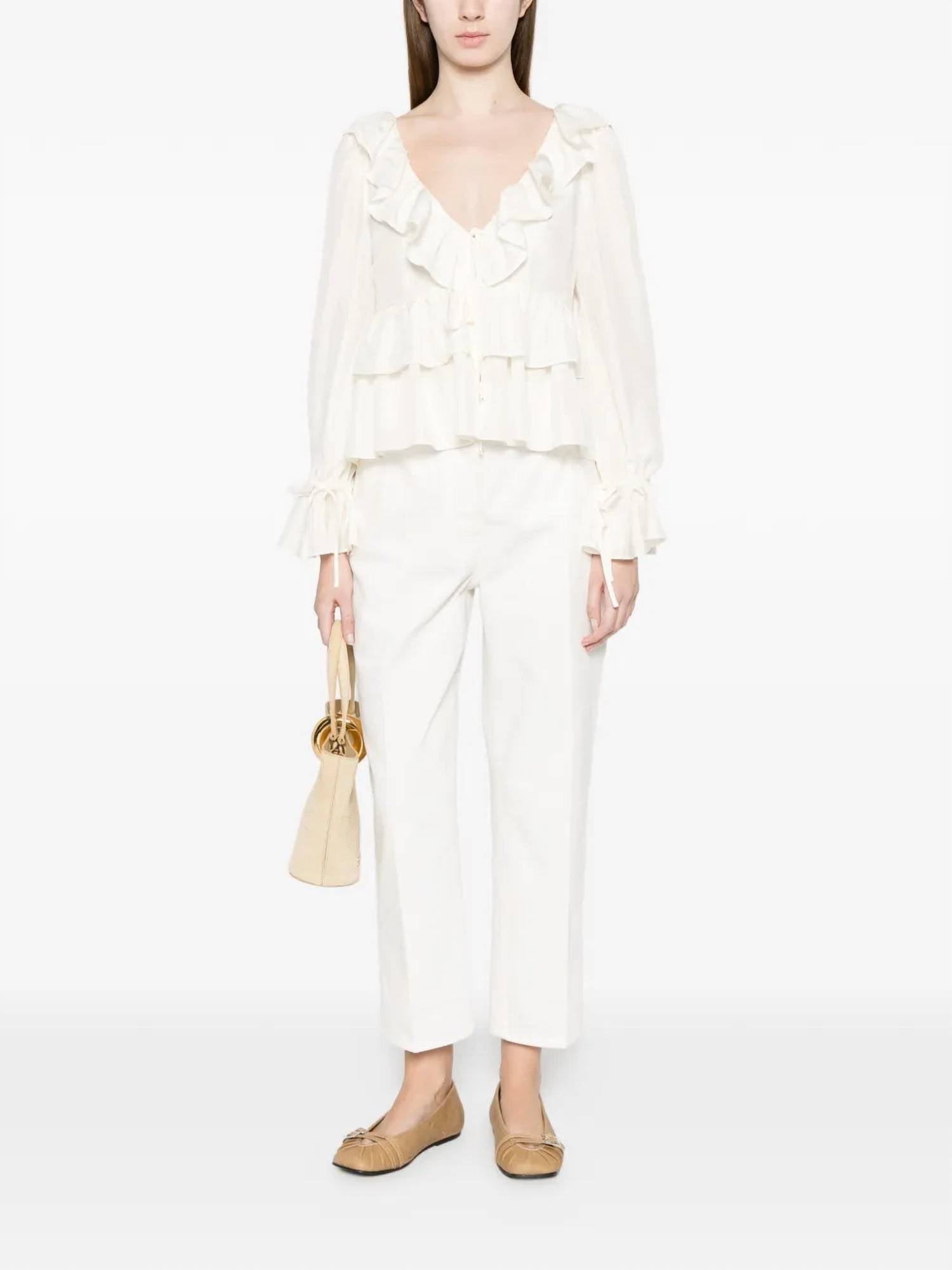 Dorothee Schumacher - Playful Volumes Ruffled Tie Blouse