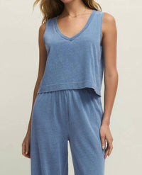 Z Supply - Sloane V-neck Jersey Denim Top