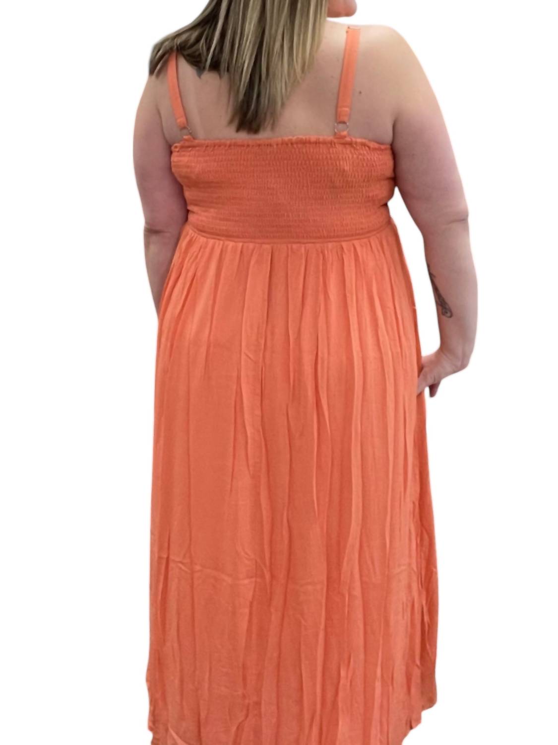White Birch - Embroidered Front Tank Dress