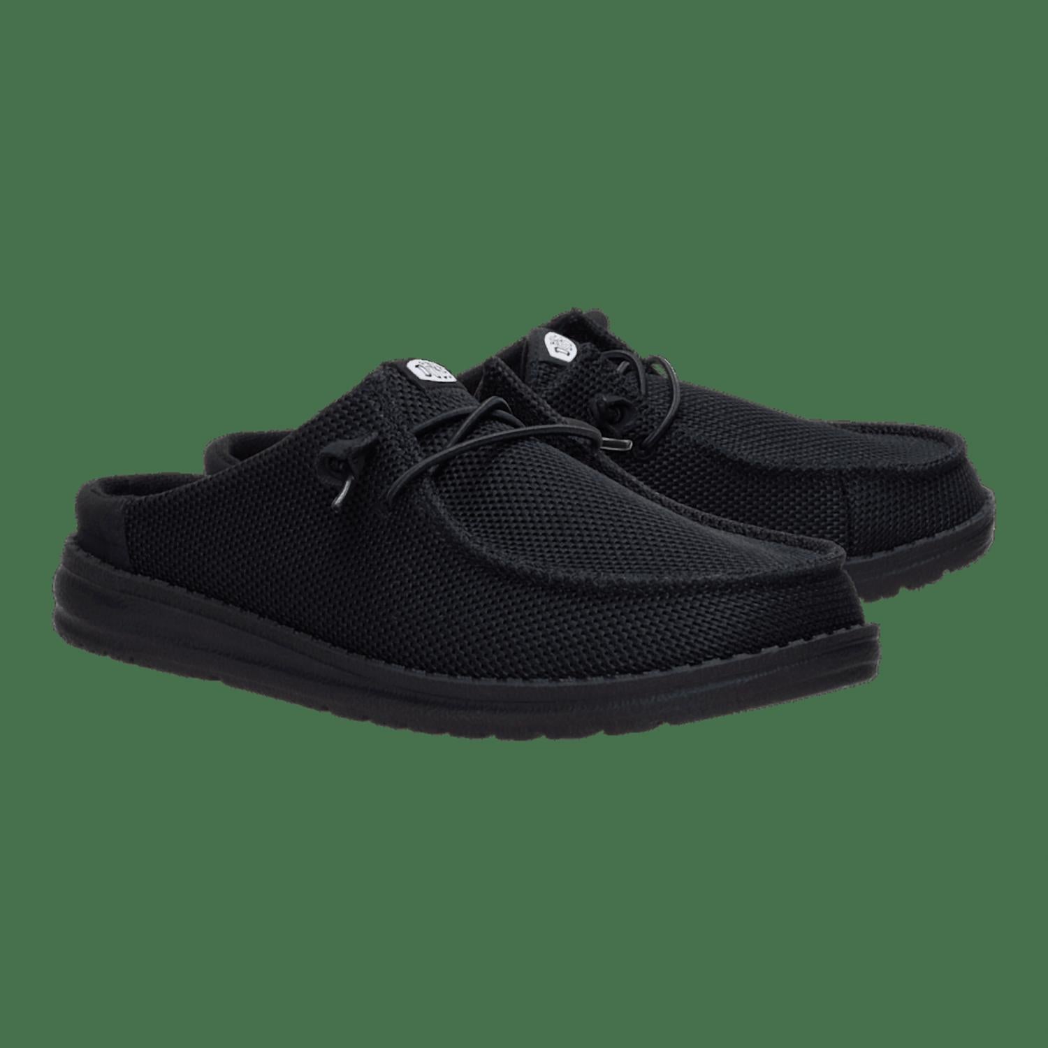 HEY DUDE Women's Wendy Slip Shoes in black - women's flats - detail view