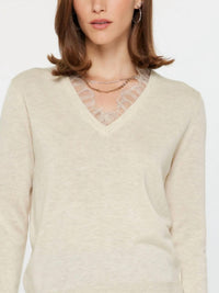 Current Air - Ruffle V-neck Sweater