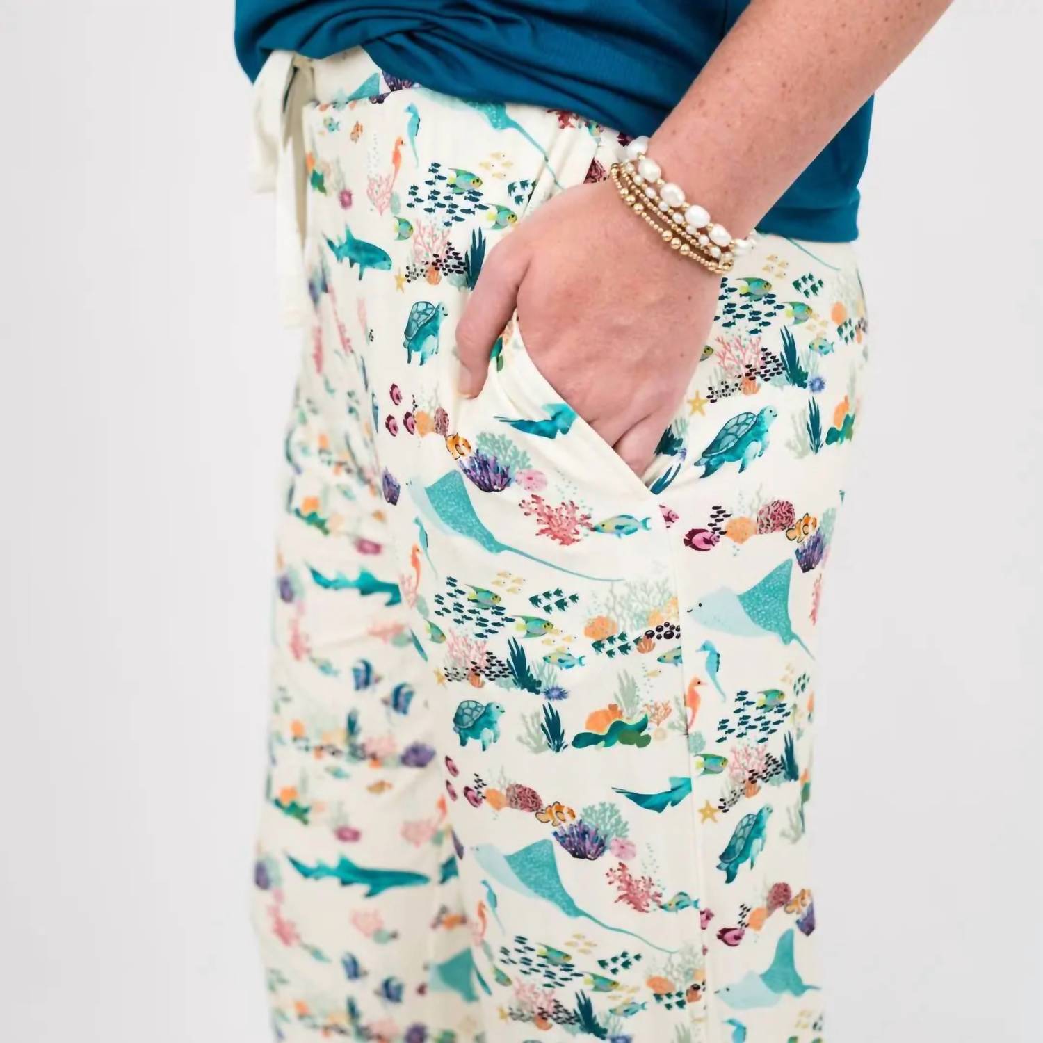 Emerson And Friends - Coral Reef Bamboo Relaxed Lounge Pajama Pants