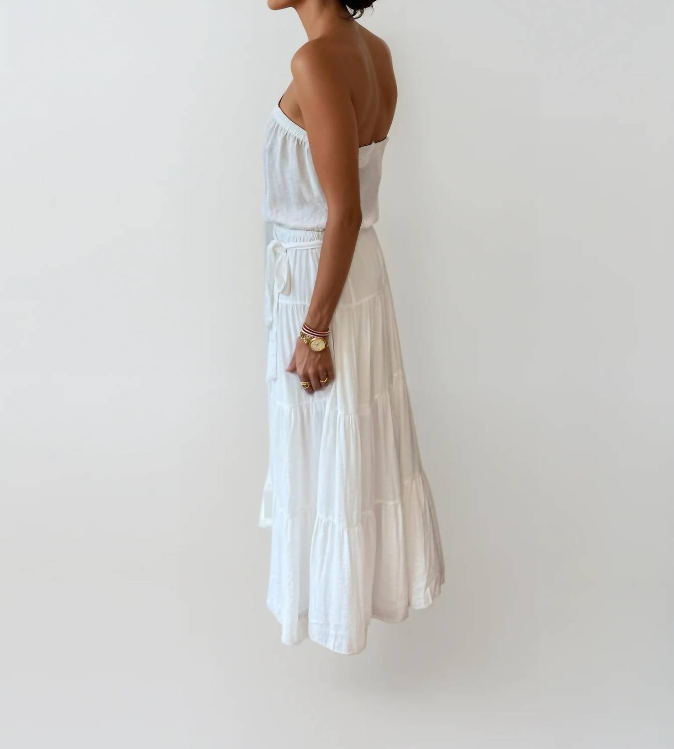 Malibu Road - Isla Strapless Tiered Maxi Dress