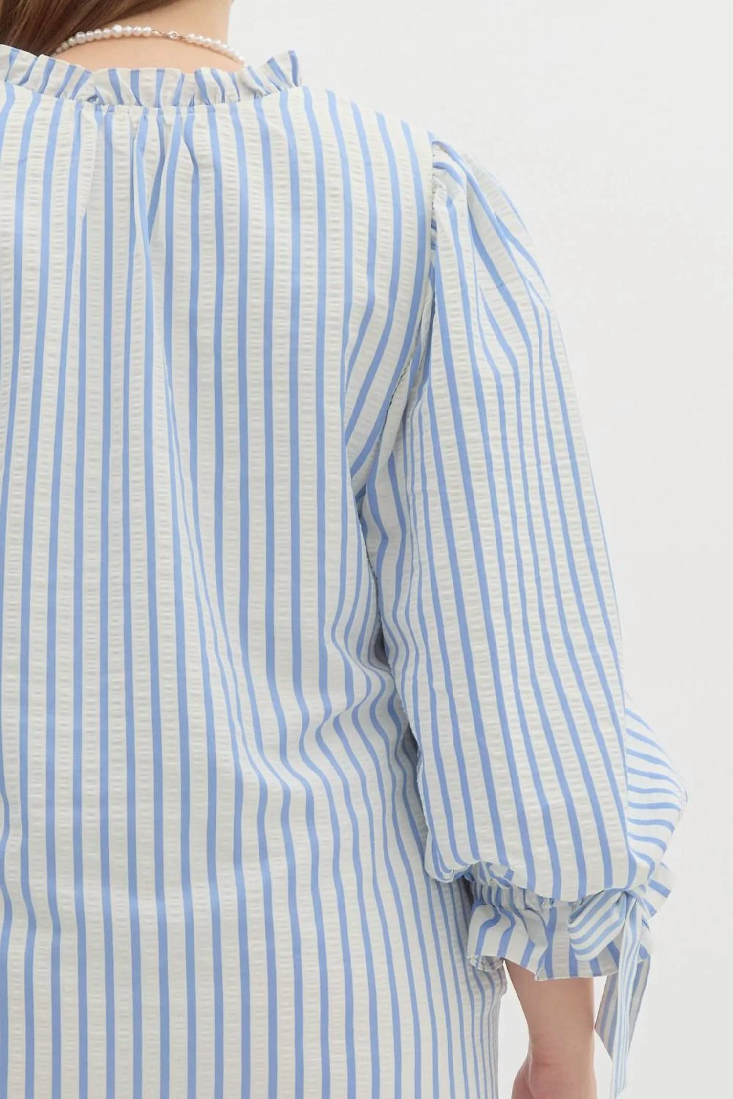 Entro - Olivia Curve Striped Bow Tie Detail Mini Dress