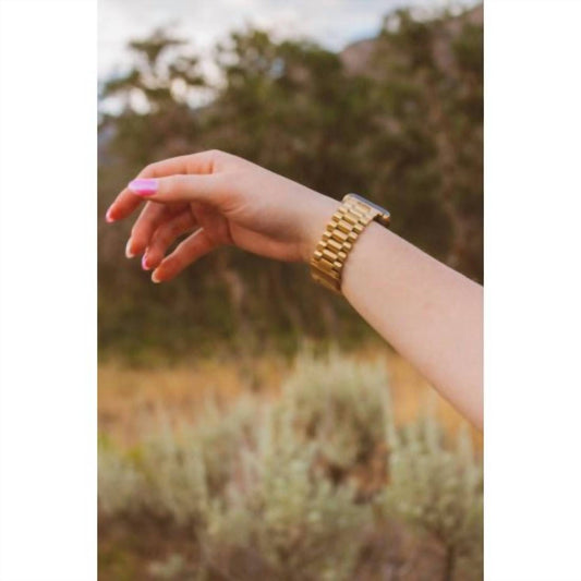 Andi - Women's Wide Stainless Steel Apple Watch Band