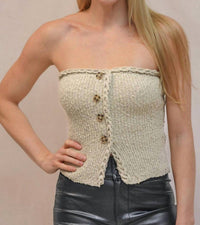 Moon River - Braided Sleeveless Sweater Top