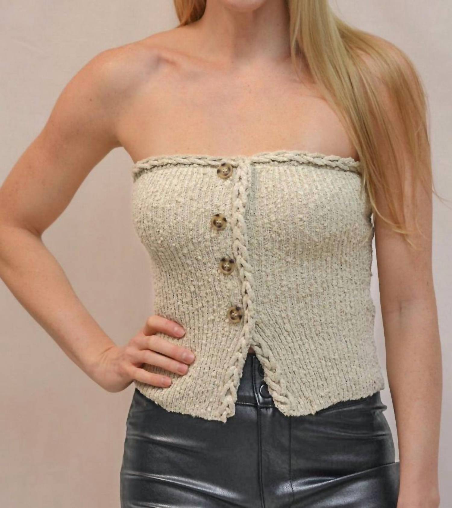 Moon River - Braided Sleeveless Sweater Top