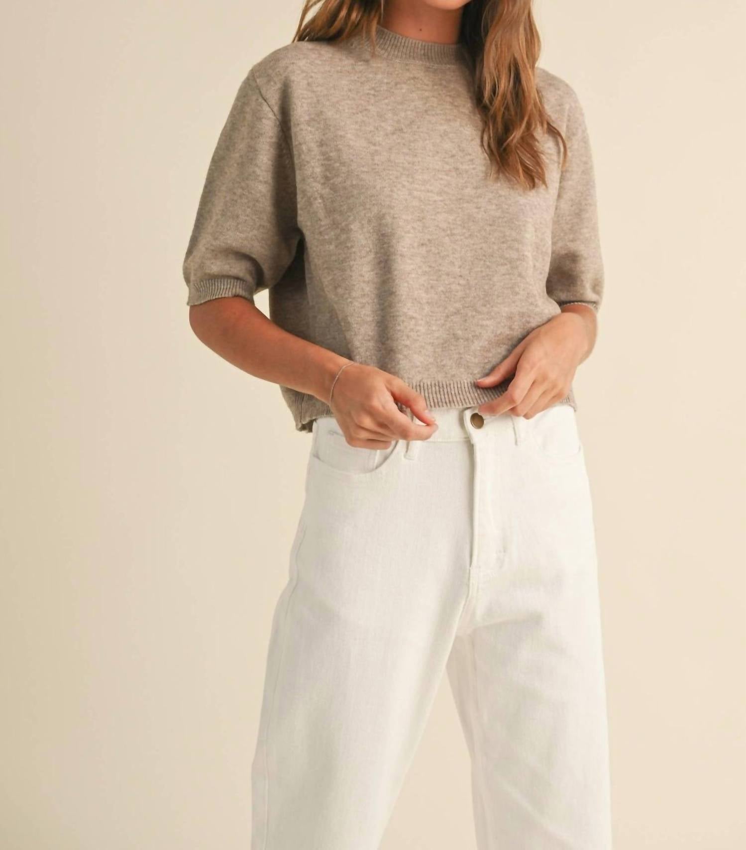 MIOU MUSE The Nora Sweater in mocha - women's sweater