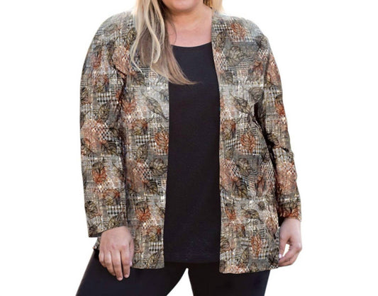 On The Plus Side - Print Layla Twofer Top - Plus