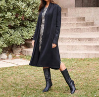 Karen Kane - Belita Faux Leather Patch Cardigan