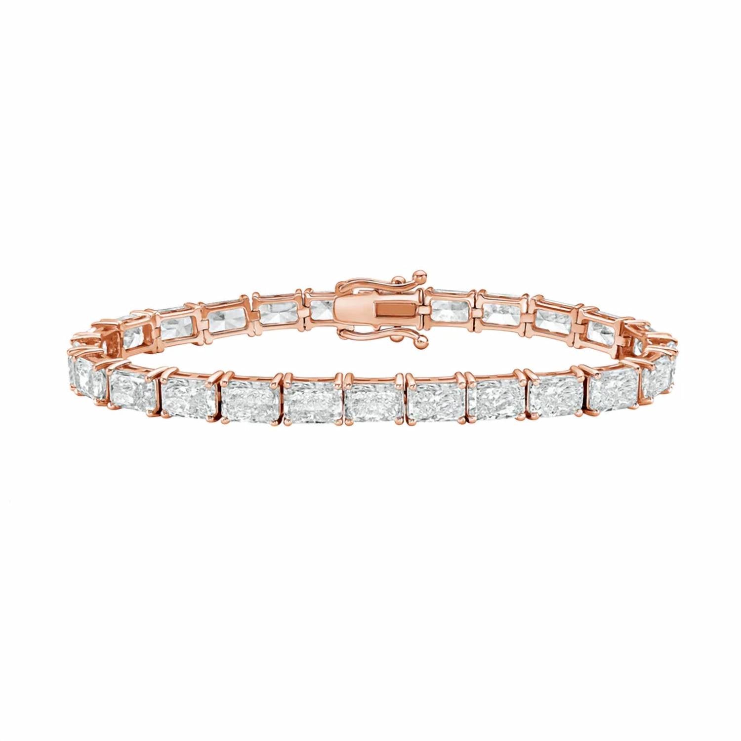 Diana M Jewels - Women's Radiant Lab-Grown Diamond Bracelet (10.00 Ct) - Bold