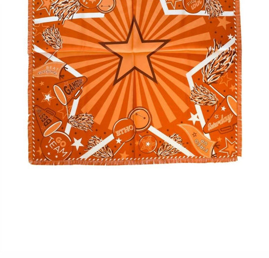 Saturday Silks - Women's Burnt Orange Fringed Spirit Scarf