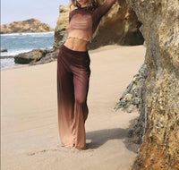 Ola Azul Emily Umber Top in brown - women's t-shirt - view 5