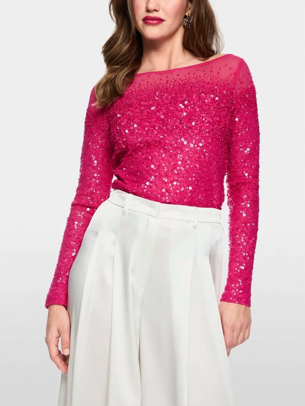 Marc Cain - Sequin Long Sleeves Top