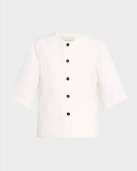 Lafayette 148 - Elbow-sleeve Stretch Twill Shirt Jacket