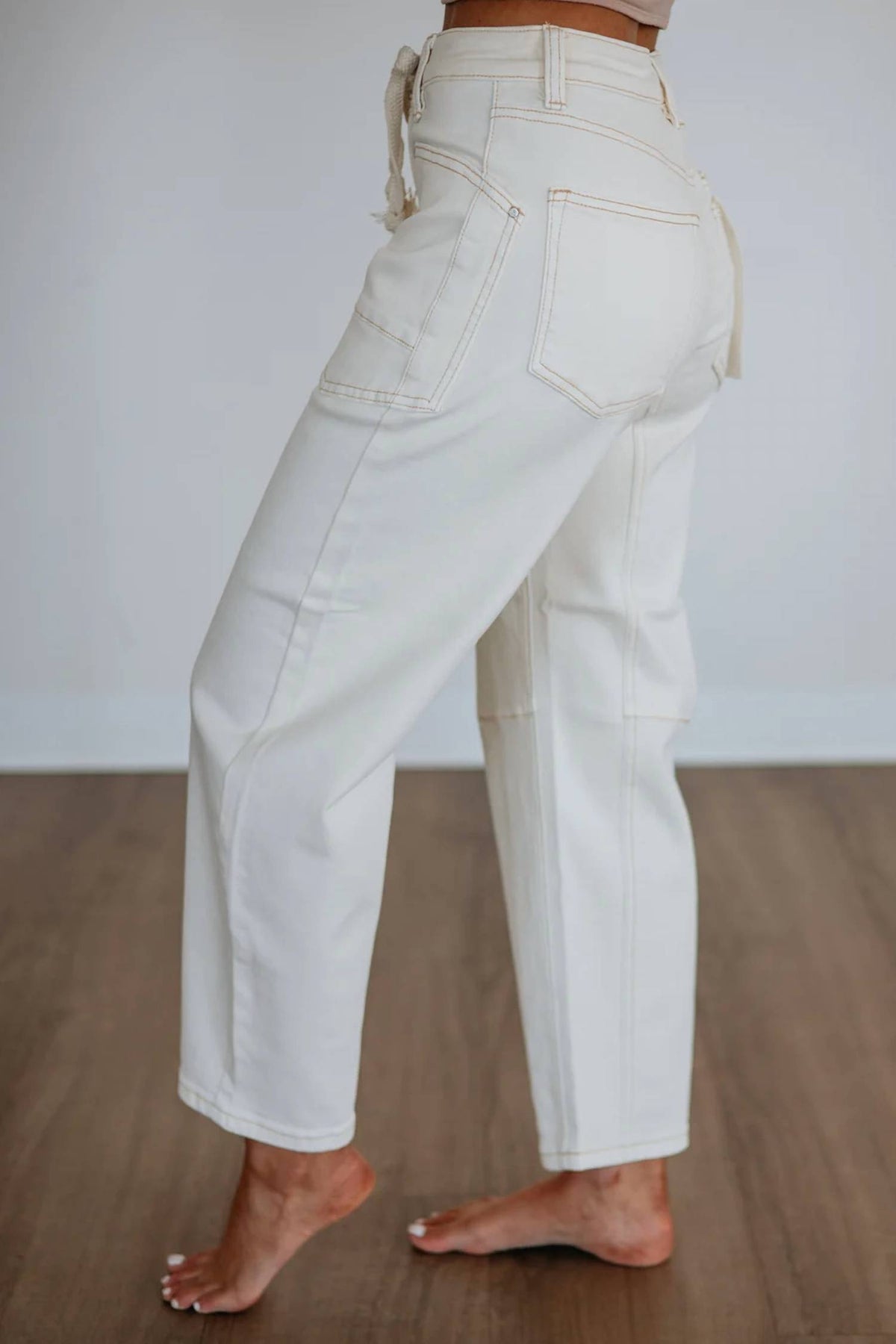 Risen - High-rise Barrel Jeans