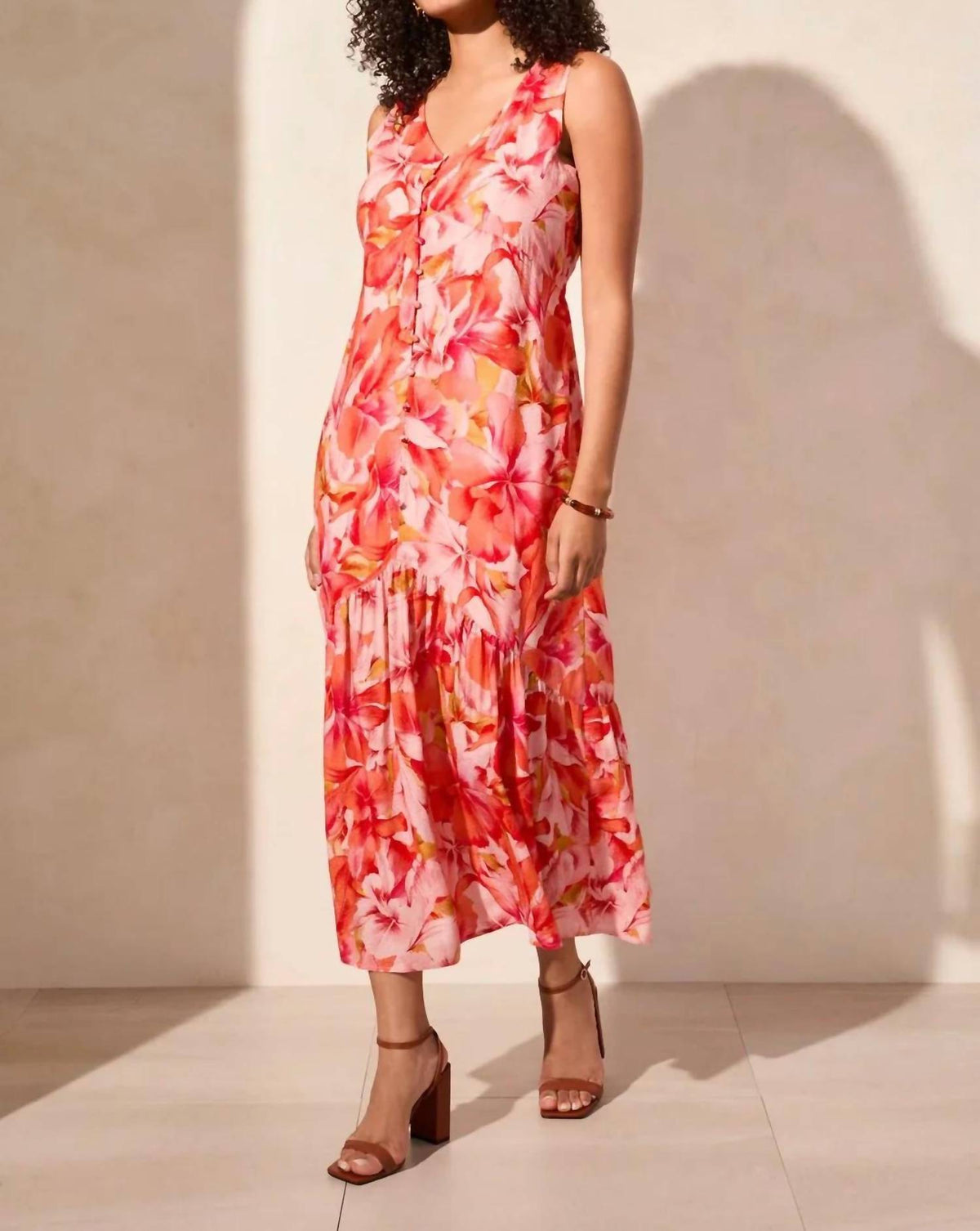 Tribal - Sleeveless Maxi Dress With Lining
