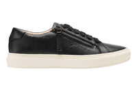 FRANKIE4 Women's Billie Zip Sneaker in black reptile - women's sneaker