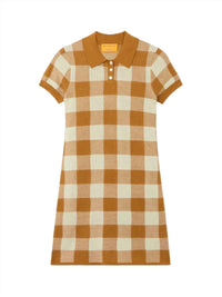 Guest In Residence Gingham Polo Dress in residence gingham polo dress in suede limewash - women's dress - view 5