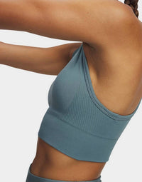UNDER ARMOUR Vanish Seamless Sports Bra in blue - women's intimate - detail view