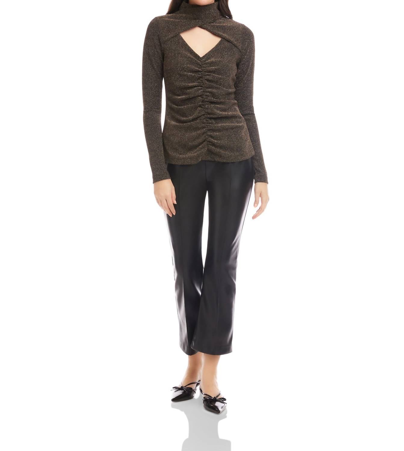 Fifteen Twenty - Adina Crossover Turtleneck Top