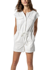 Lilla P - Short Sleeve Canvas Romper