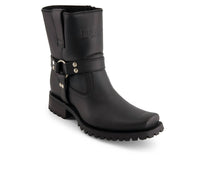 Forastero - Men's Leather Biker Boots With Zipper Closure