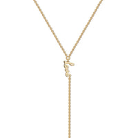 Eklexic - Women's Dainty Script Love Lariat Necklace