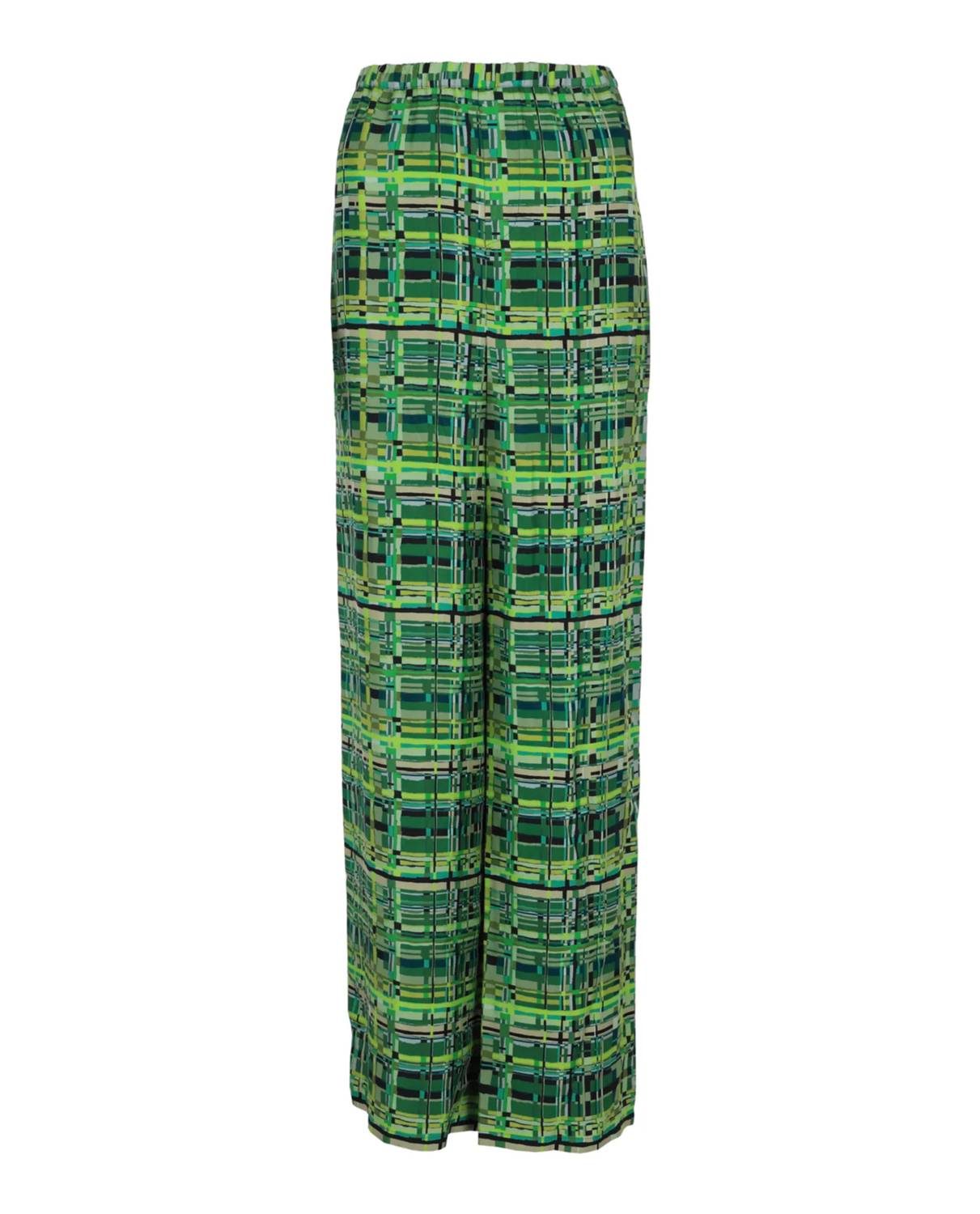 Salvatore Ferragamo - Women's Geo Silk Wide-leg Pants