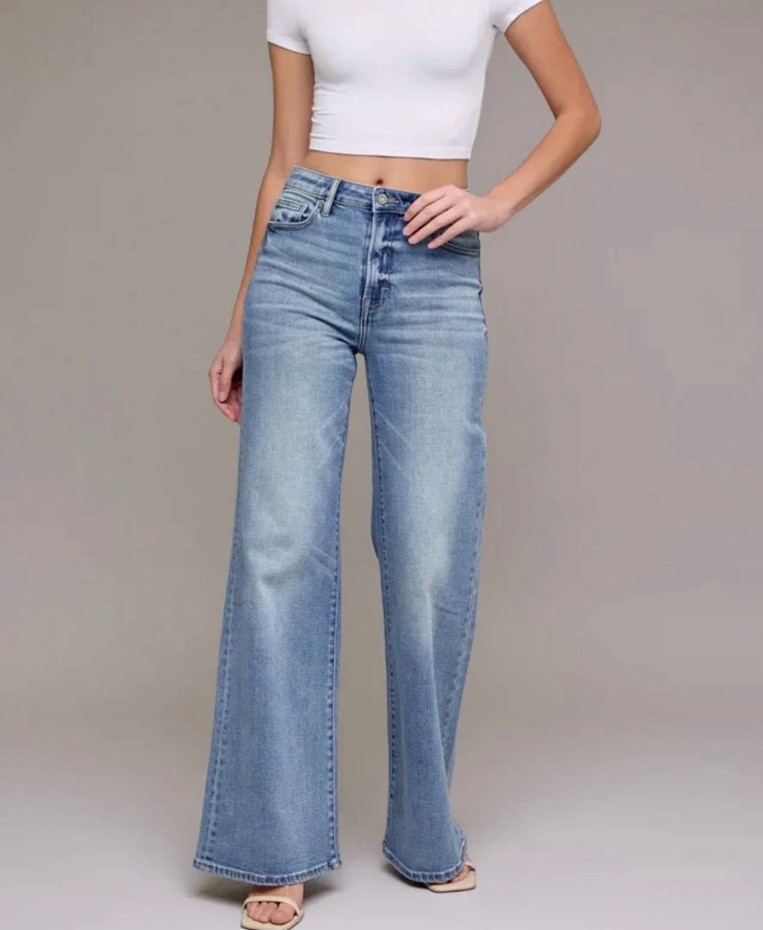 Hidden - Happi Vintage Clean High Rise Wide Comfort Flare Jeans